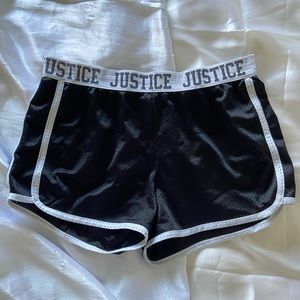 Justice Active Athletic Black Shorts